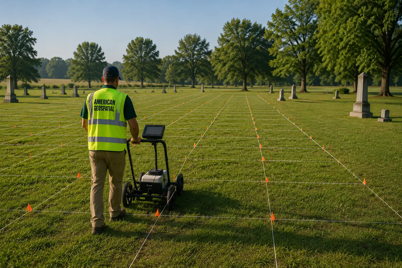 Sub-surface geophysical survey in progress